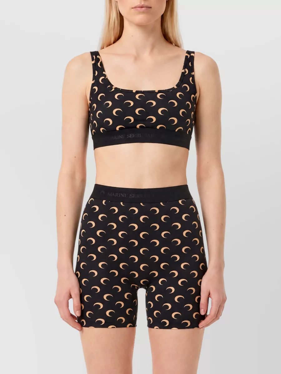 Marine Serre printed slim-fit sports bra