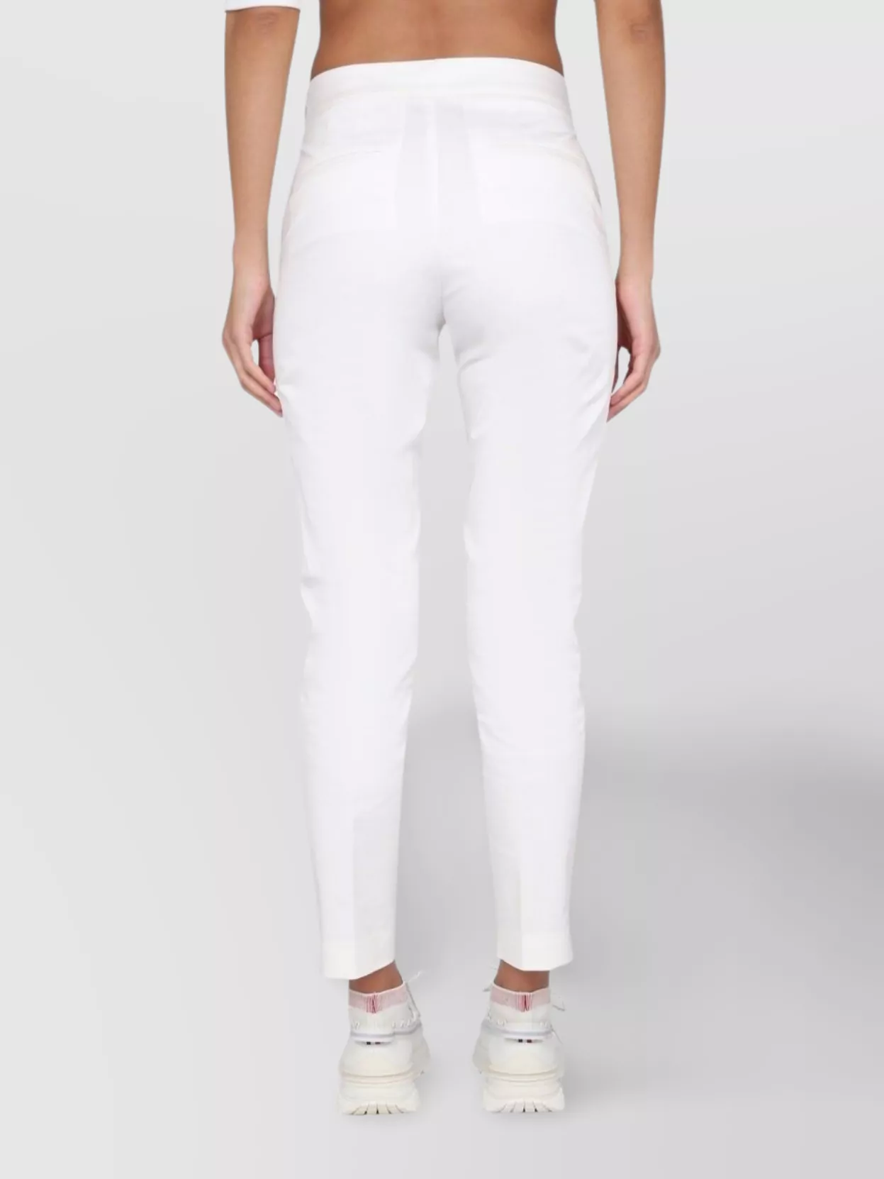 Moncler Logo Trousers With Ankle Length Design