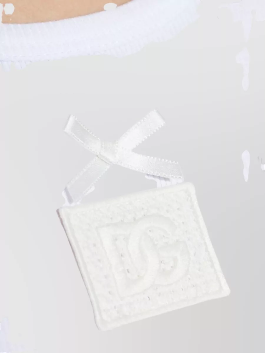 Dolce&Gabbana Ribbed Cotton Top Sleeveless Crew Neck