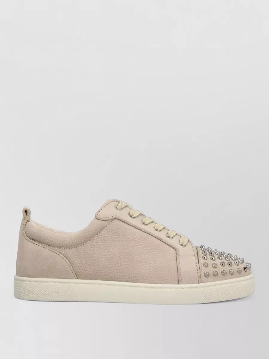 Christian Louboutin Spike-Embellished Leather Low-Top Sneakers