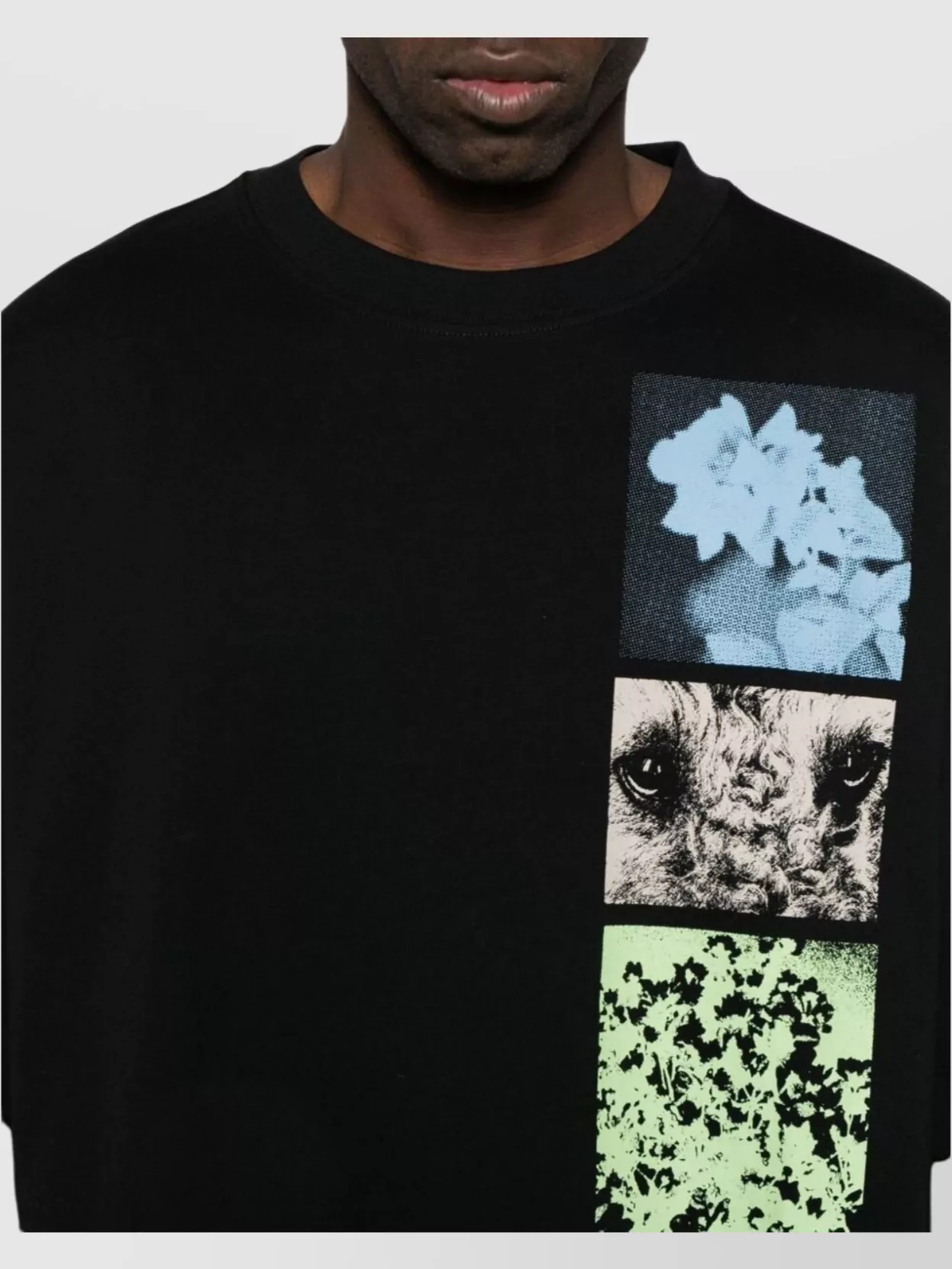 Dries Van Noten Mens Black Hemmings Crewneck Cotton-jersey T-shirt In Black