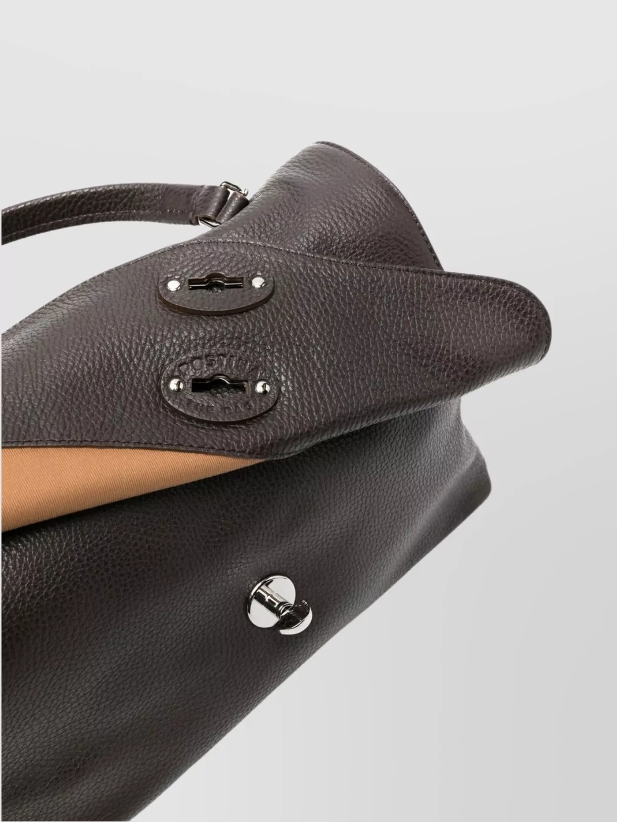 Zanellato Daily Clutch Bag With Top Handle And Studs