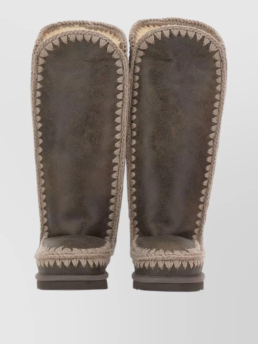 Mou Leather Knee-High Boots