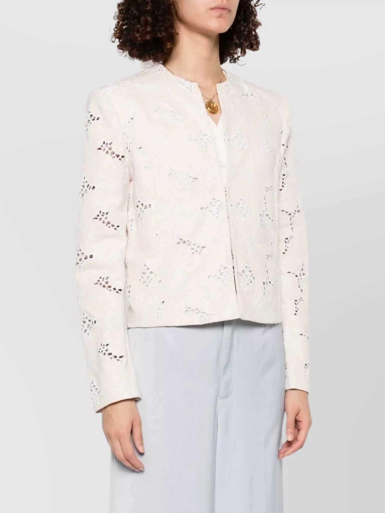 Genny Shortened Silhouette Laser-Cut Accents