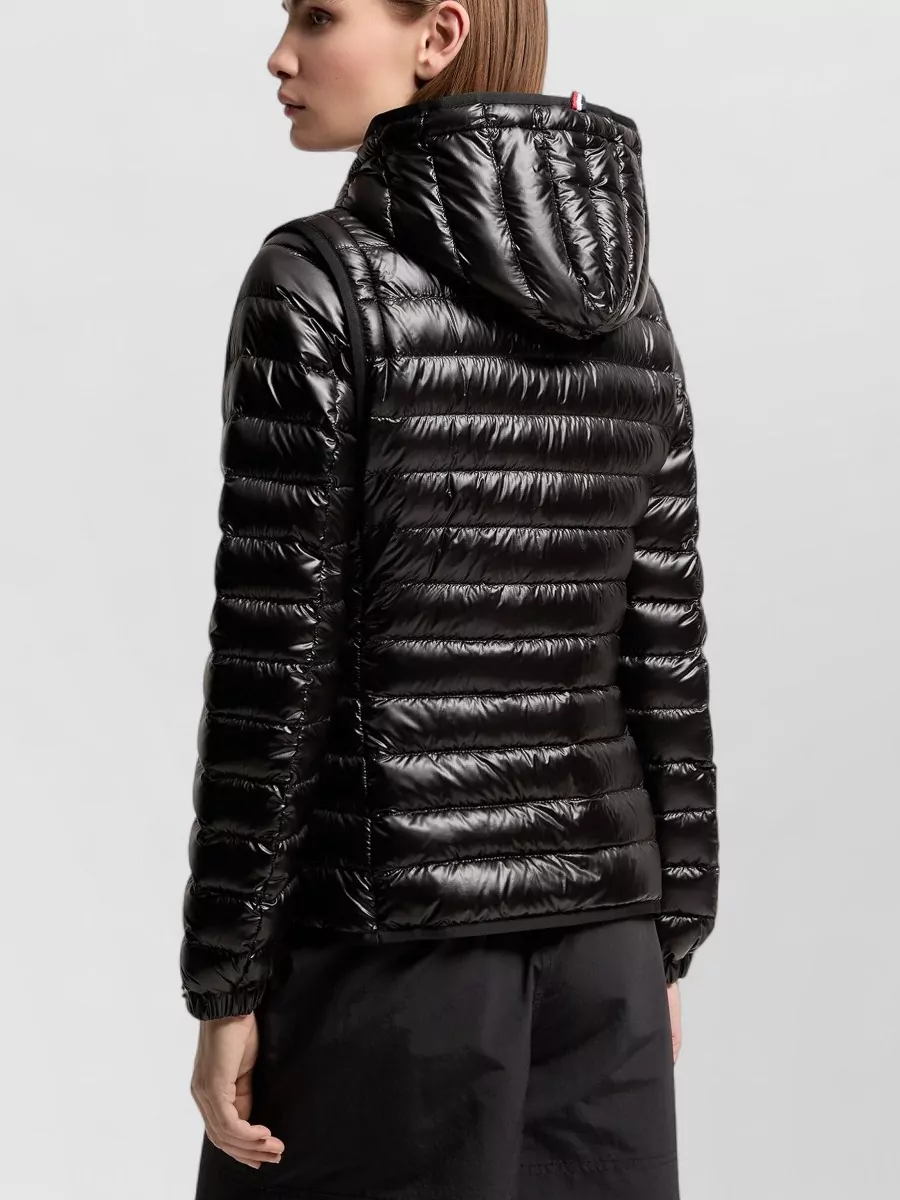 Moncler Karura Hooded Short Down Jacket Detachable Sleeves