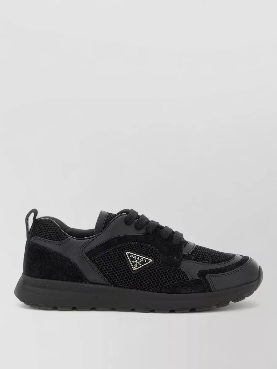 Prada leather low-top sneakers