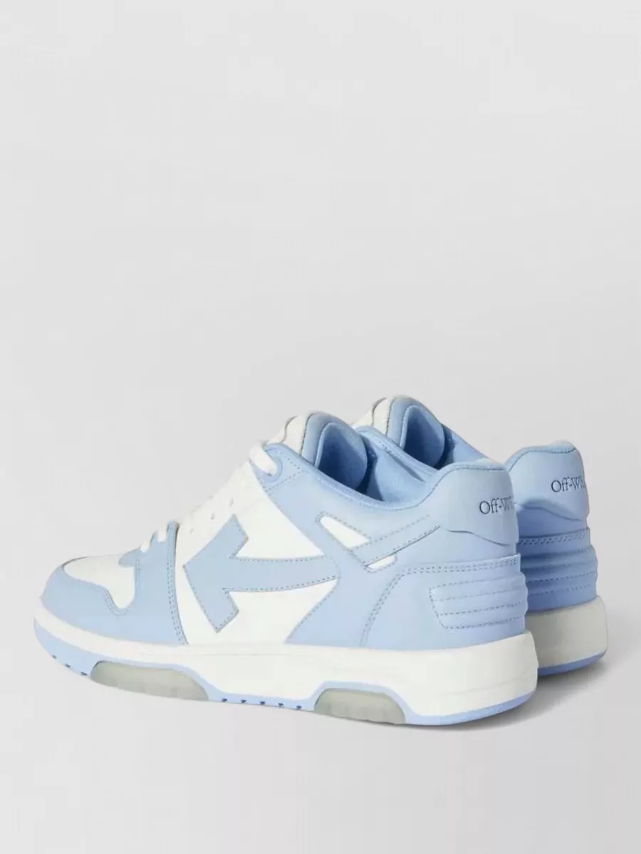Off-White Leather Paneled Low-Top Sneakers