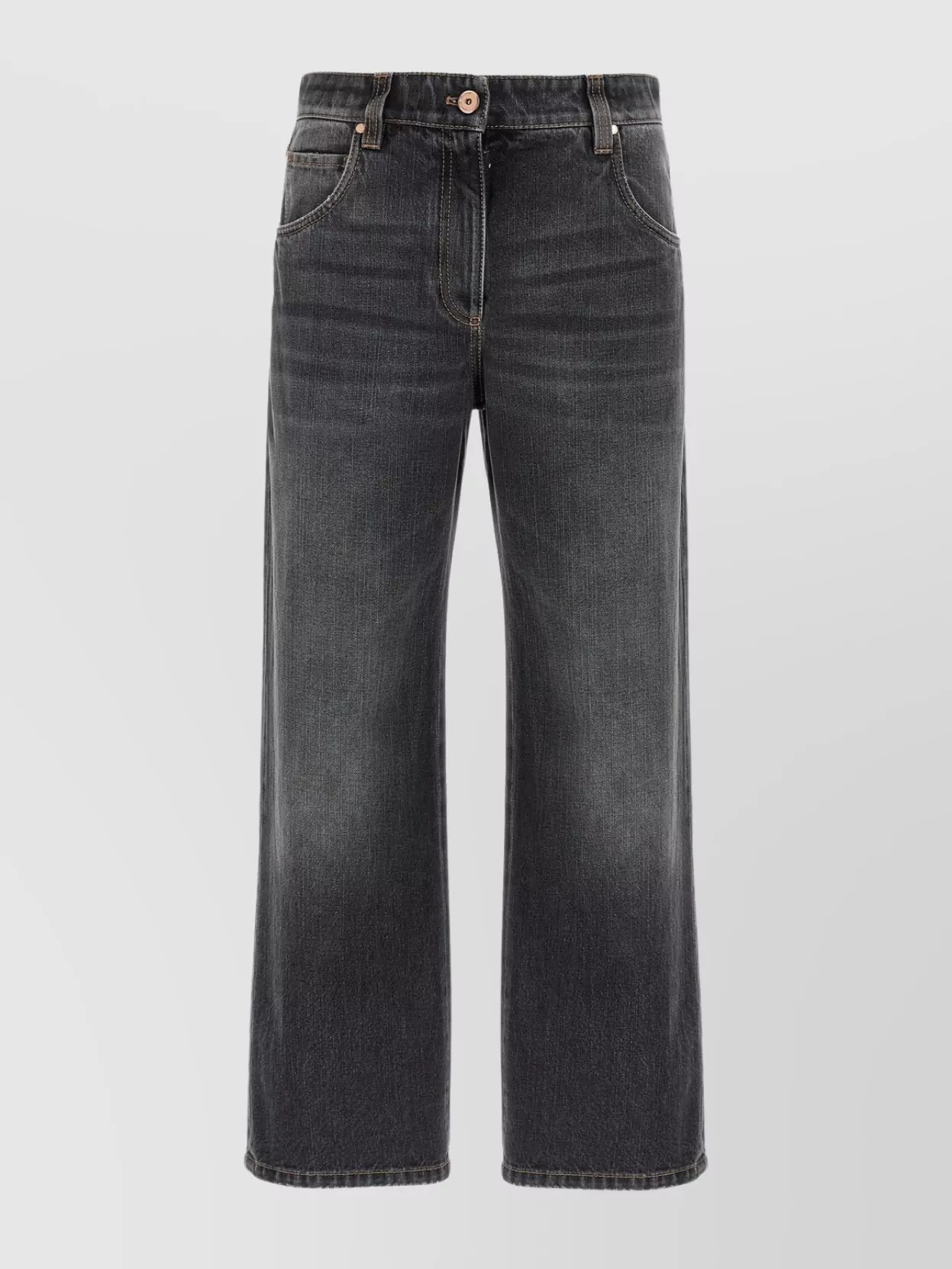 Brunello Cucinelli The Square Jeans In Gray