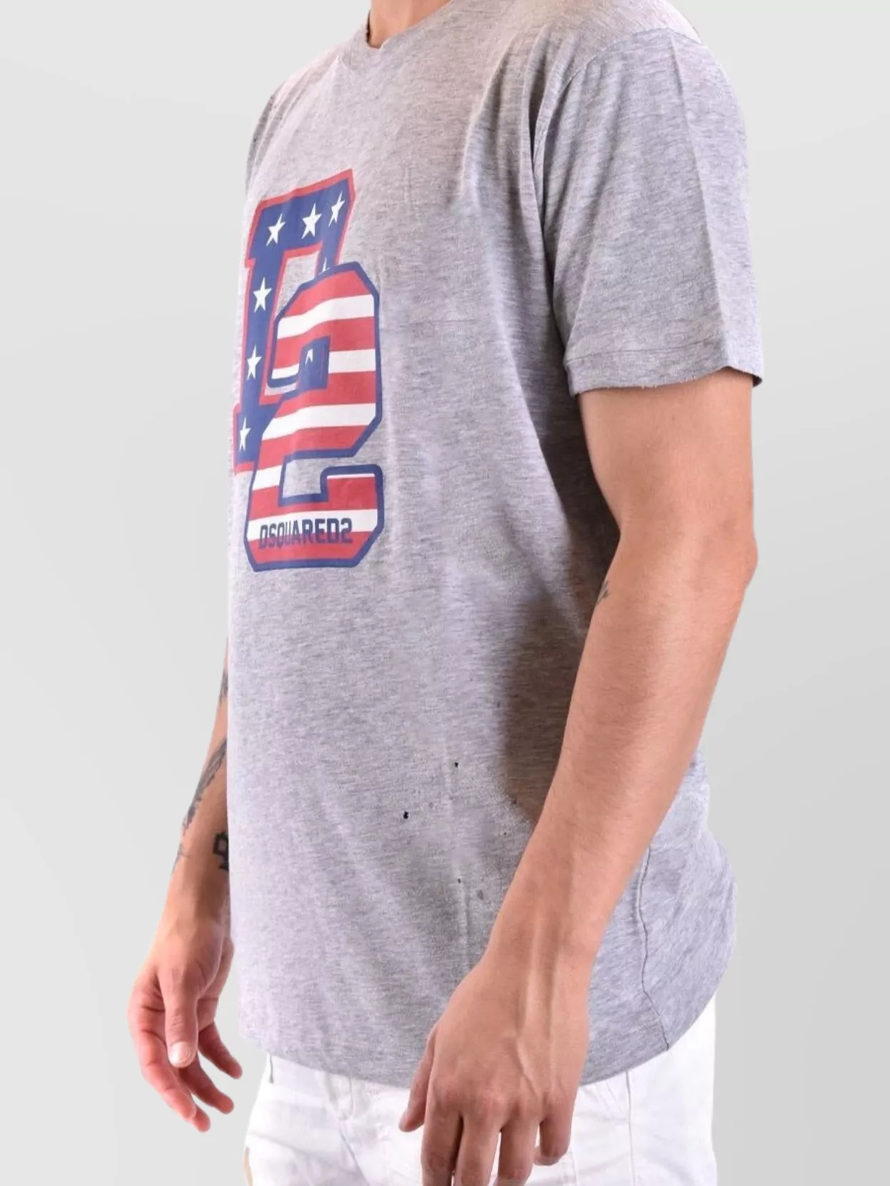 Dsquared2 Crew Neck Graphic Print T-Shirt With Short Sleeves