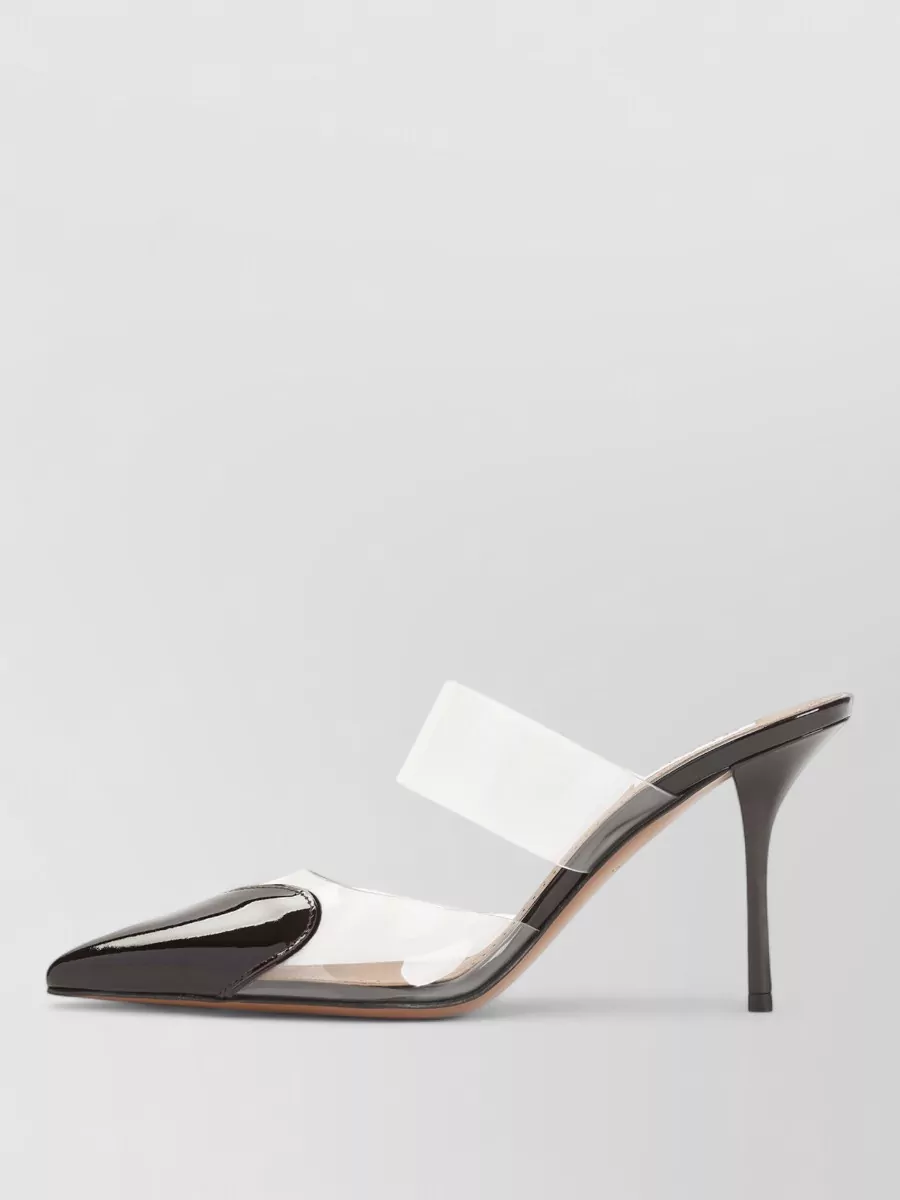 Alaïa Coeur Mules Clear Strap Pointed Toe