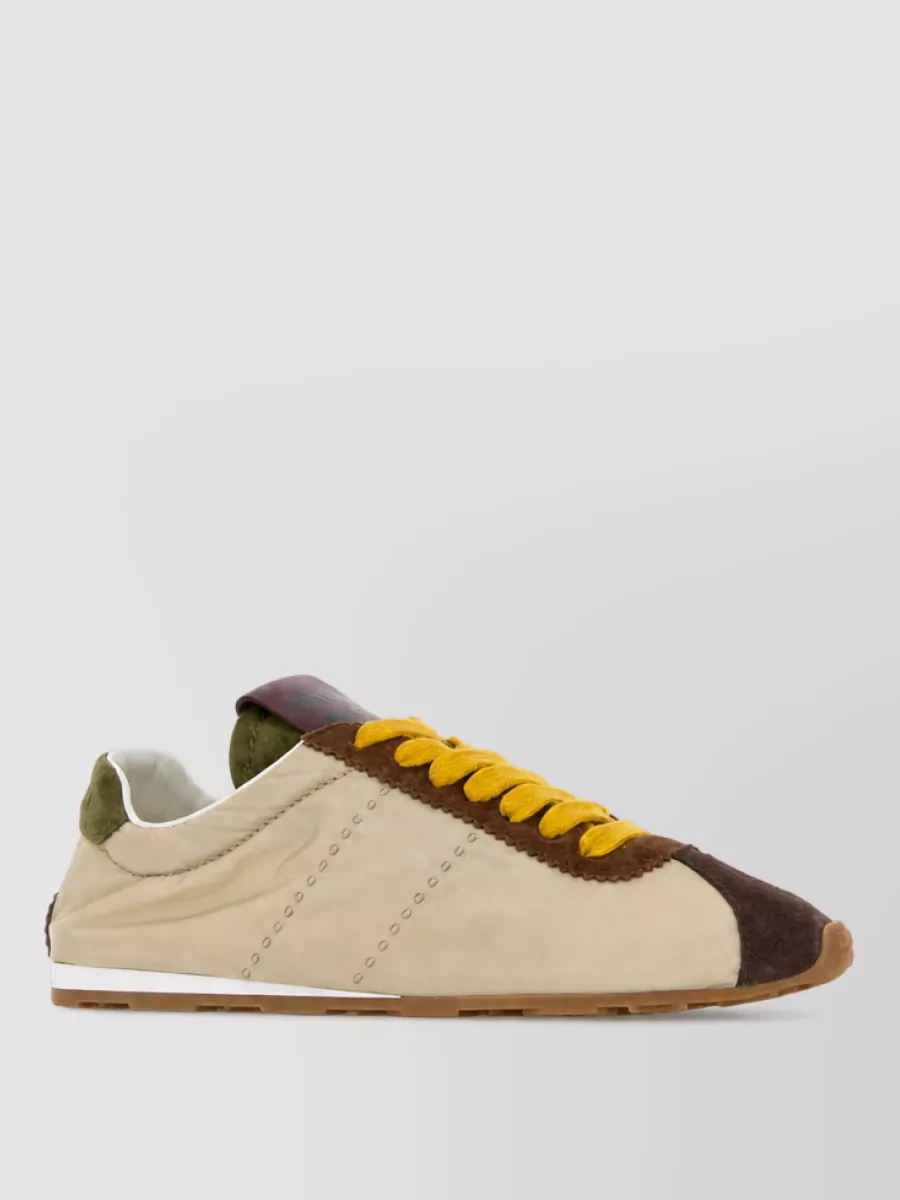 Miu Miu fabric and suede sneakers