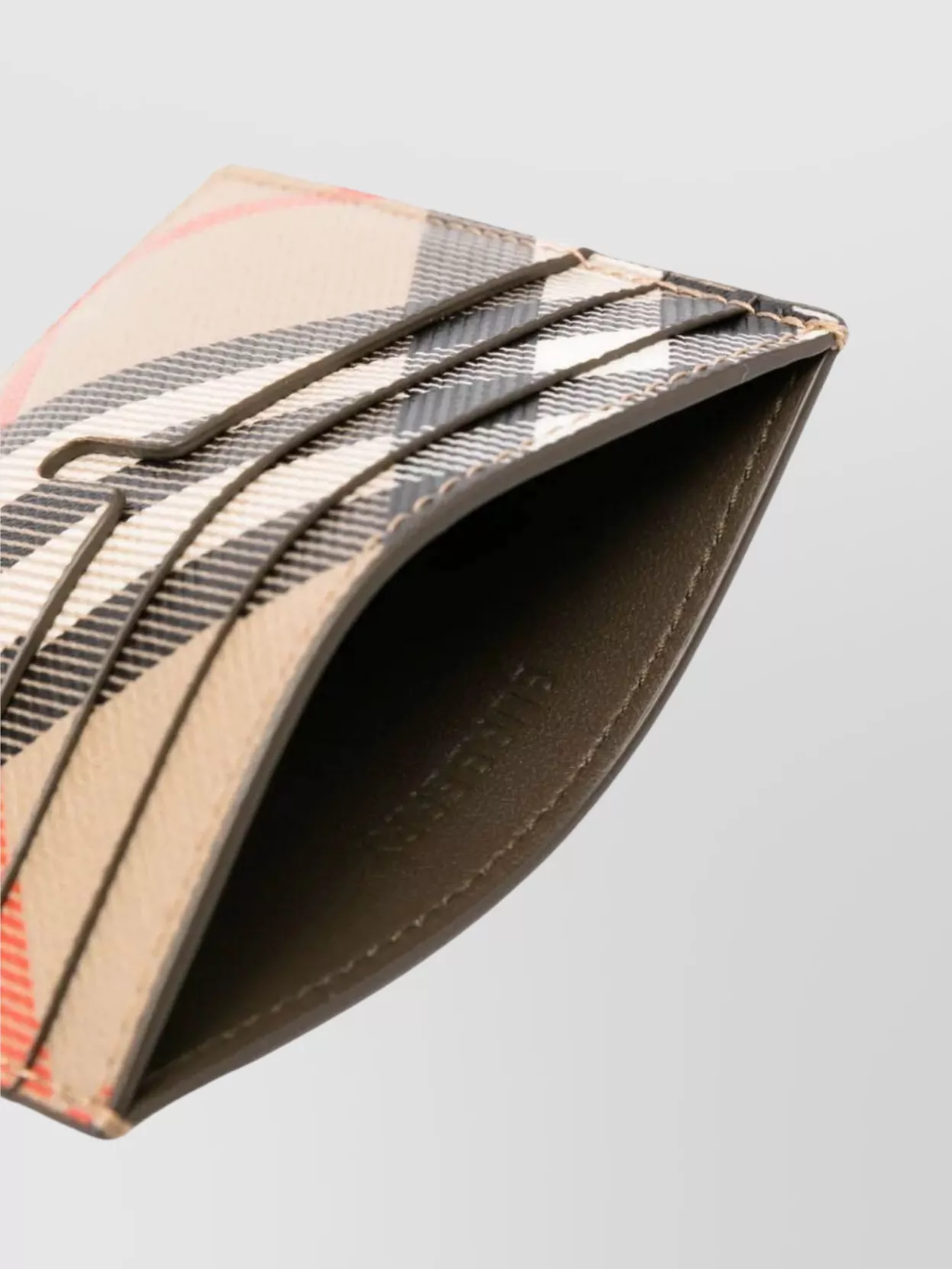 Burberry Tall Check Credit Card Holder