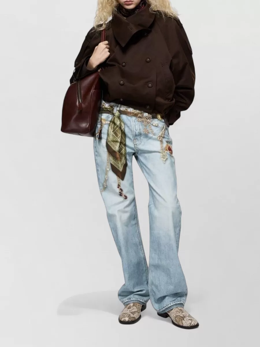 Acne Studios Denim High-Rise Straight-Leg Jeans