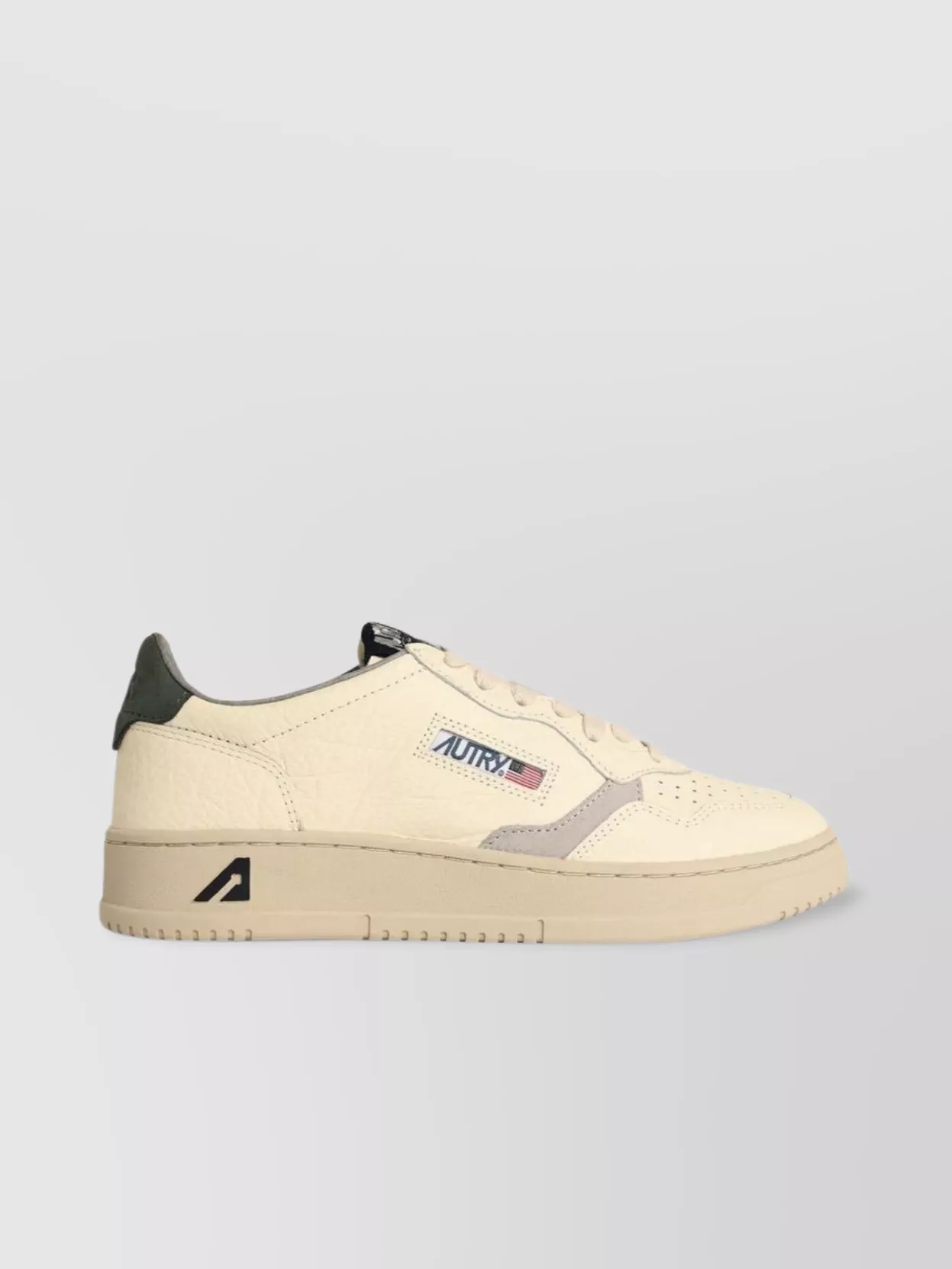 Autry Leather Sneakers Toe Perforated Heel Tab Contrast