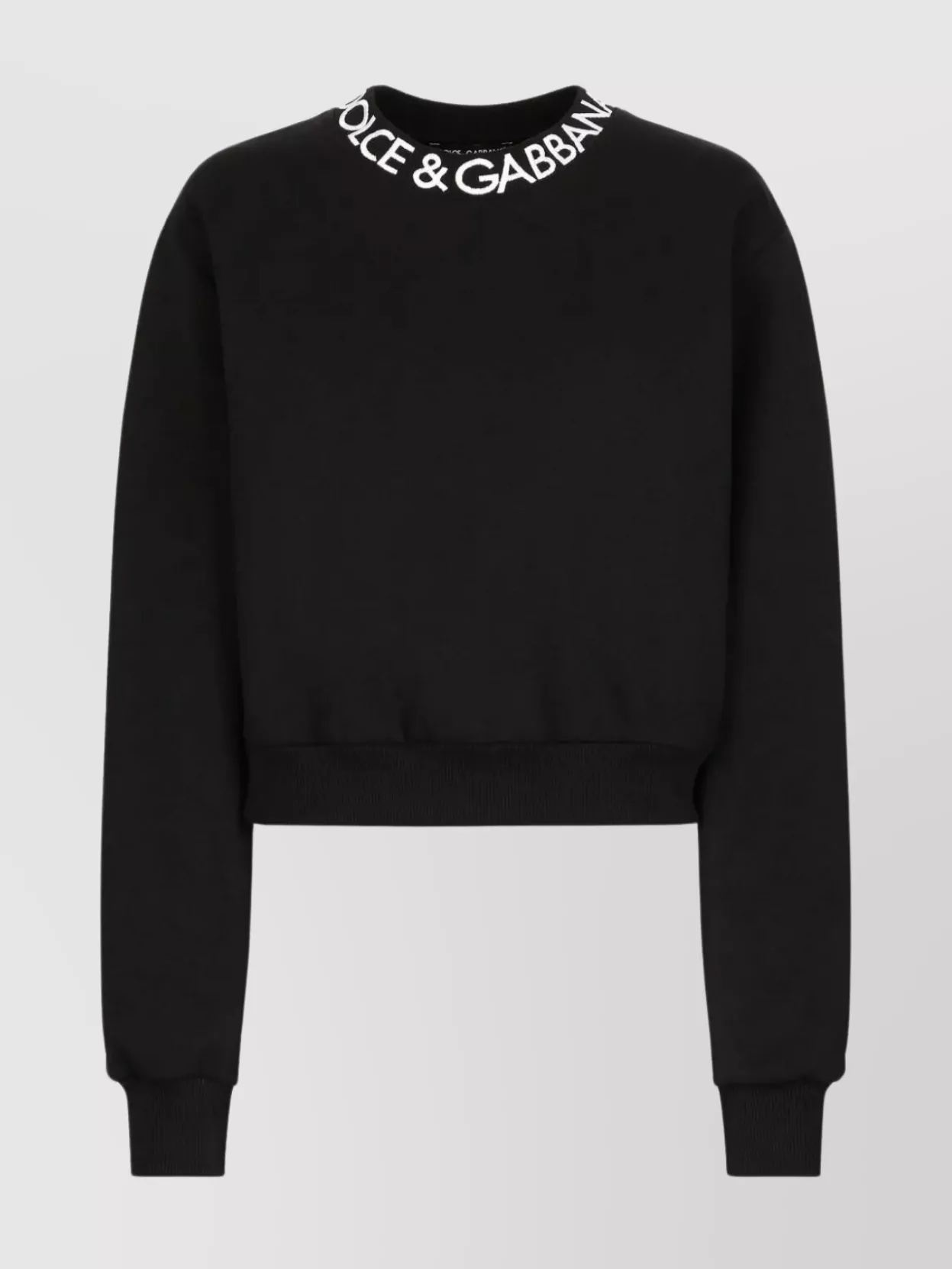 Shop Dolce & Gabbana Logo Knit Sweater With Ribbed Accents
