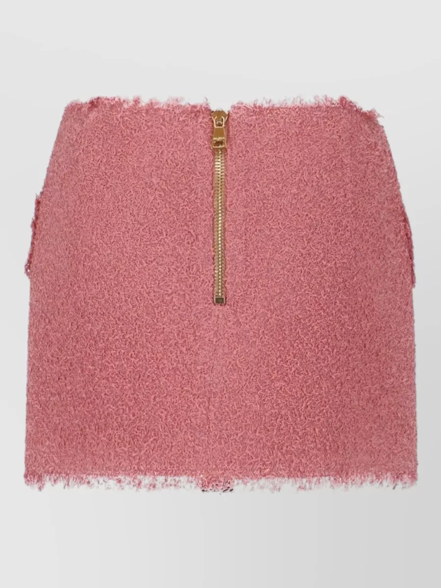 Balmain Tweed Low-Rise Mini Skirt