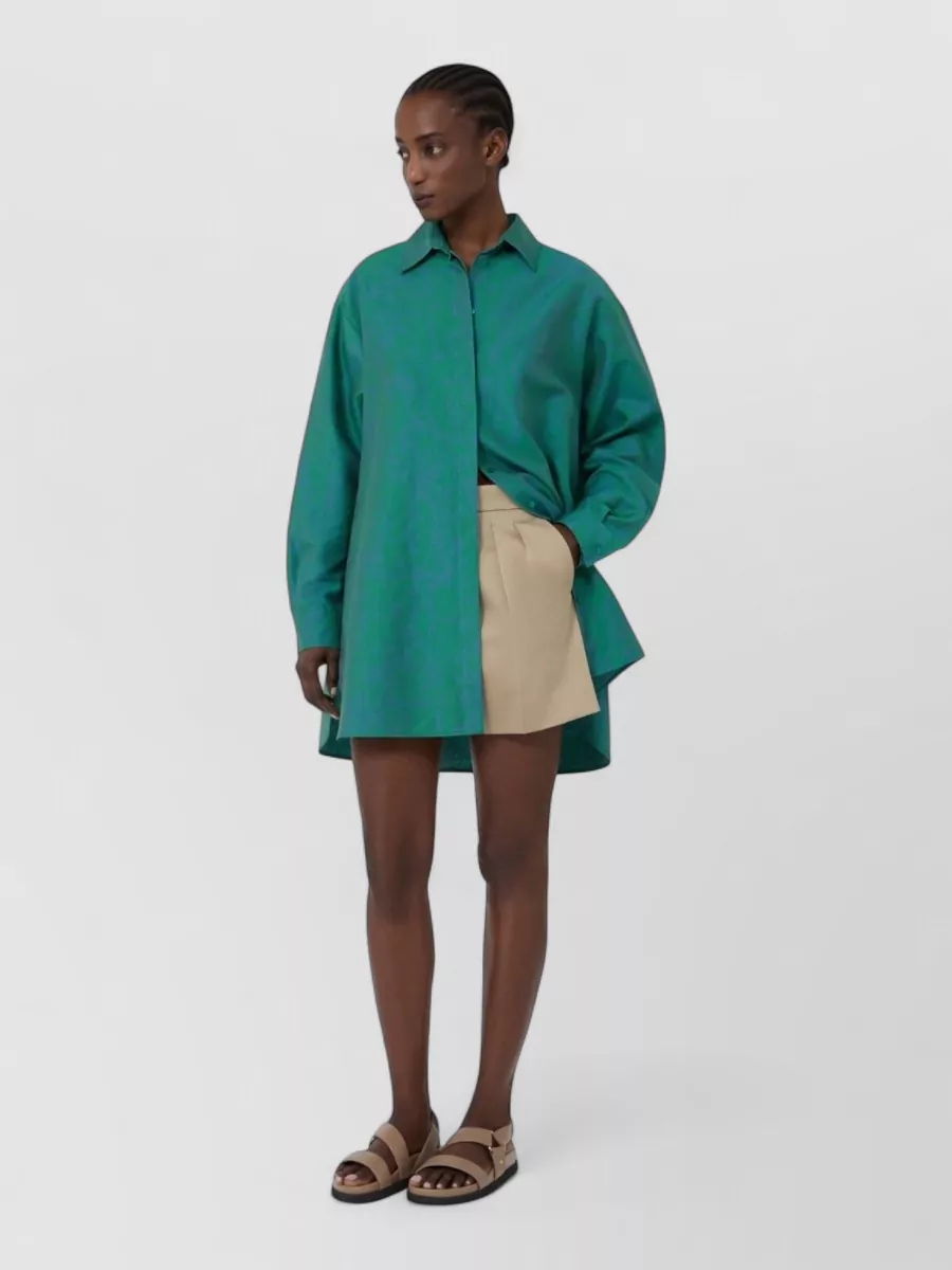 Max Mara Cotton Satin High-Rise Tailored Shorts