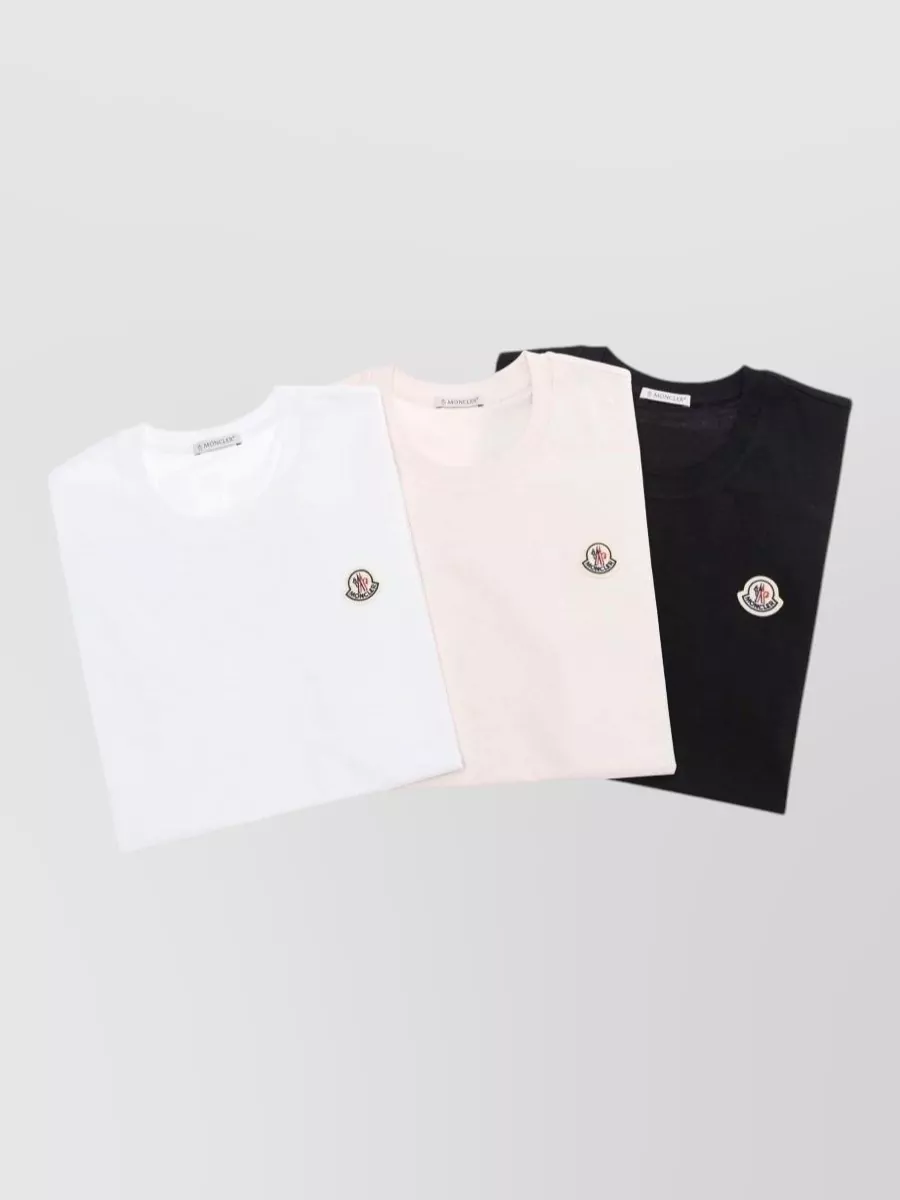 Moncler Cotton Logo-Patch Short-Sleeve T-Shirt Set