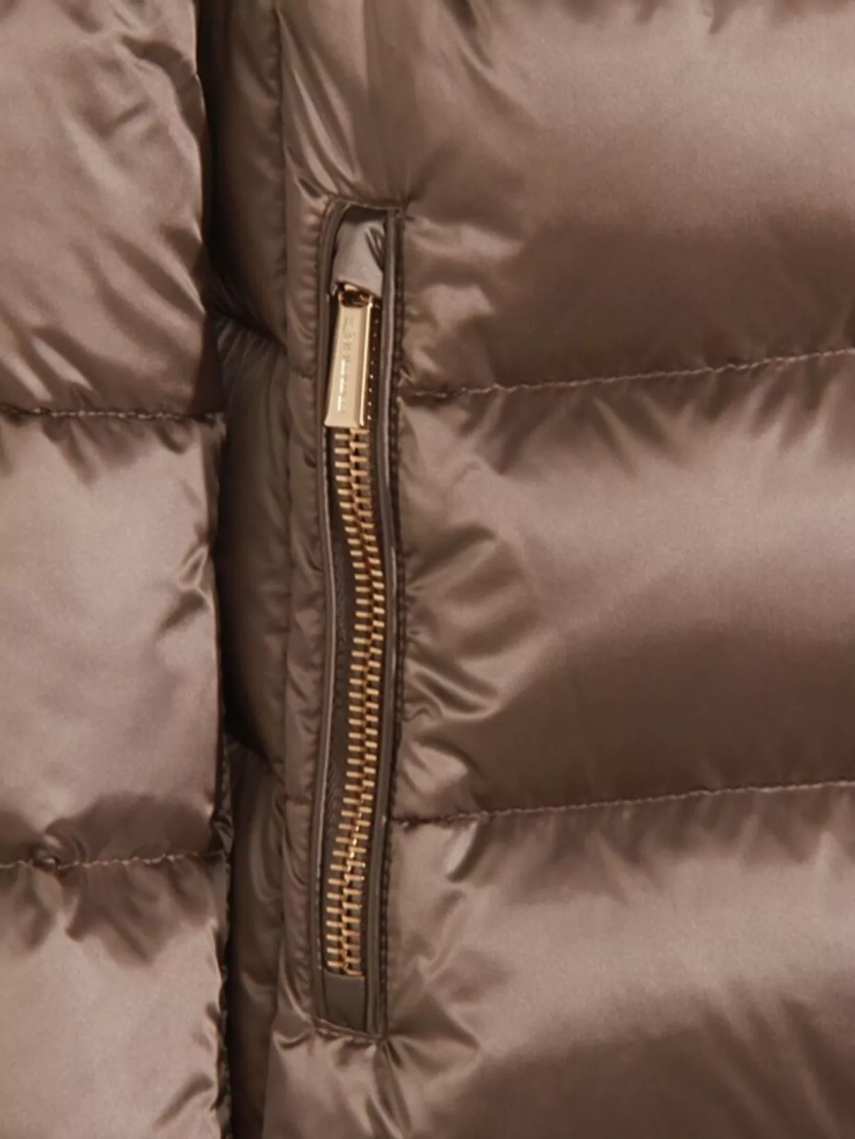 Moorer Long Quilted Down Jacket With High Collar