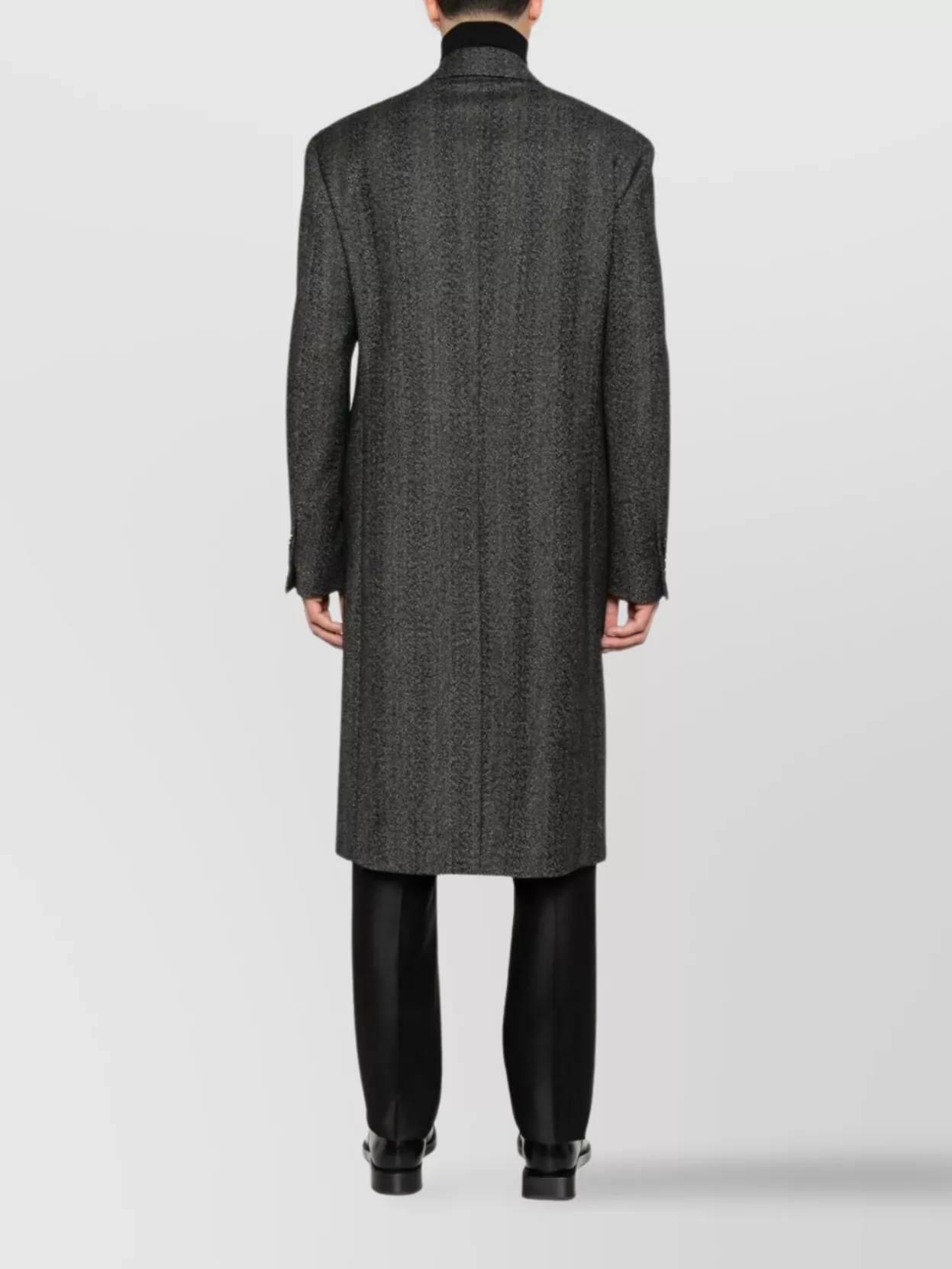 Lardini Peak Lapels Double-Breasted Long Coat