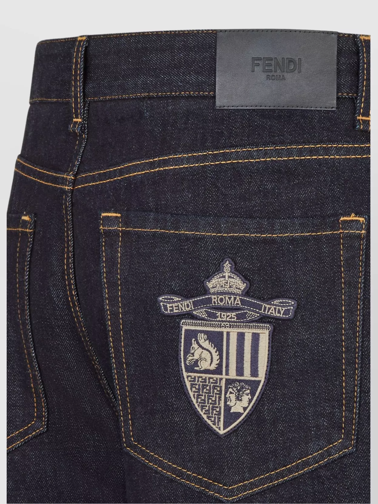 Fendi Denim Trousers With Back Pockets And Belt Loops