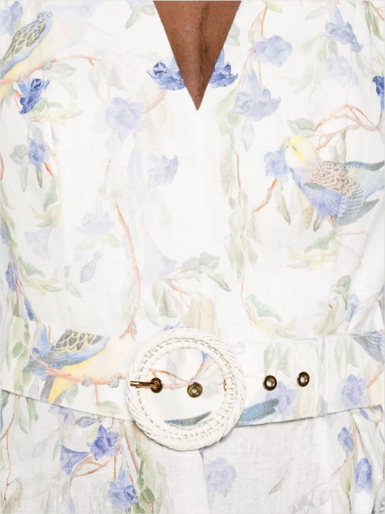 Zimmermann Graphic Print Linen Mini Dress