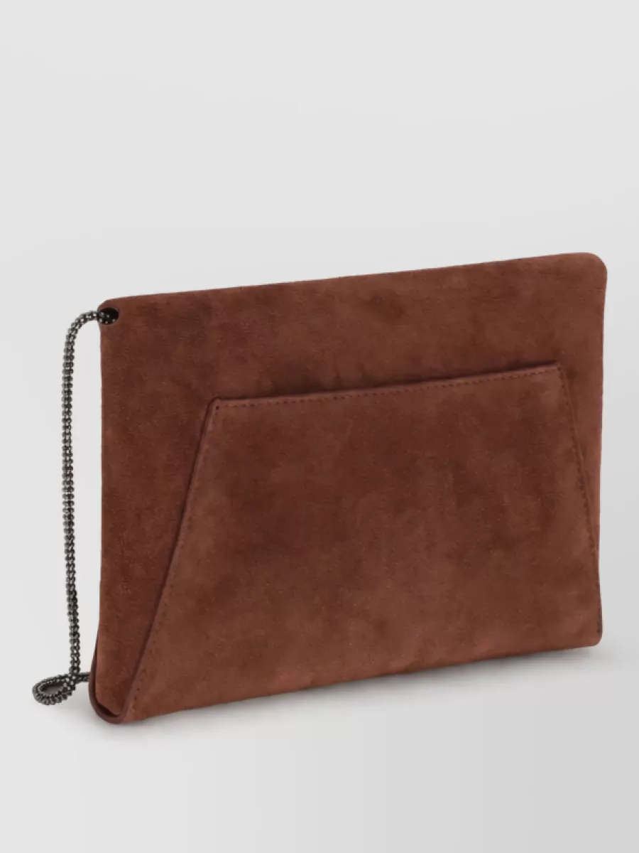 Brunello Cucinelli Suede Clutch Bag