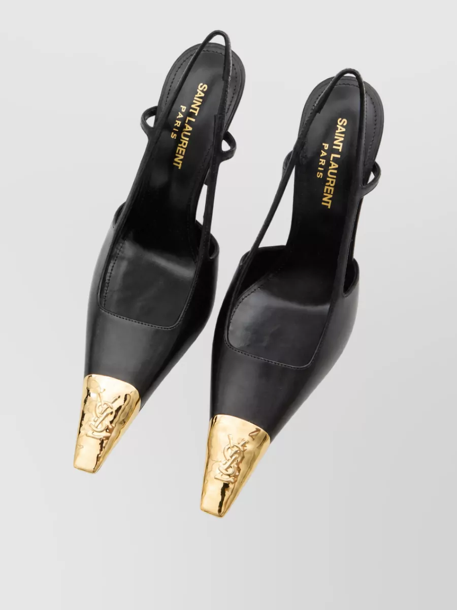 Saint Laurent Leather Slingback Mules