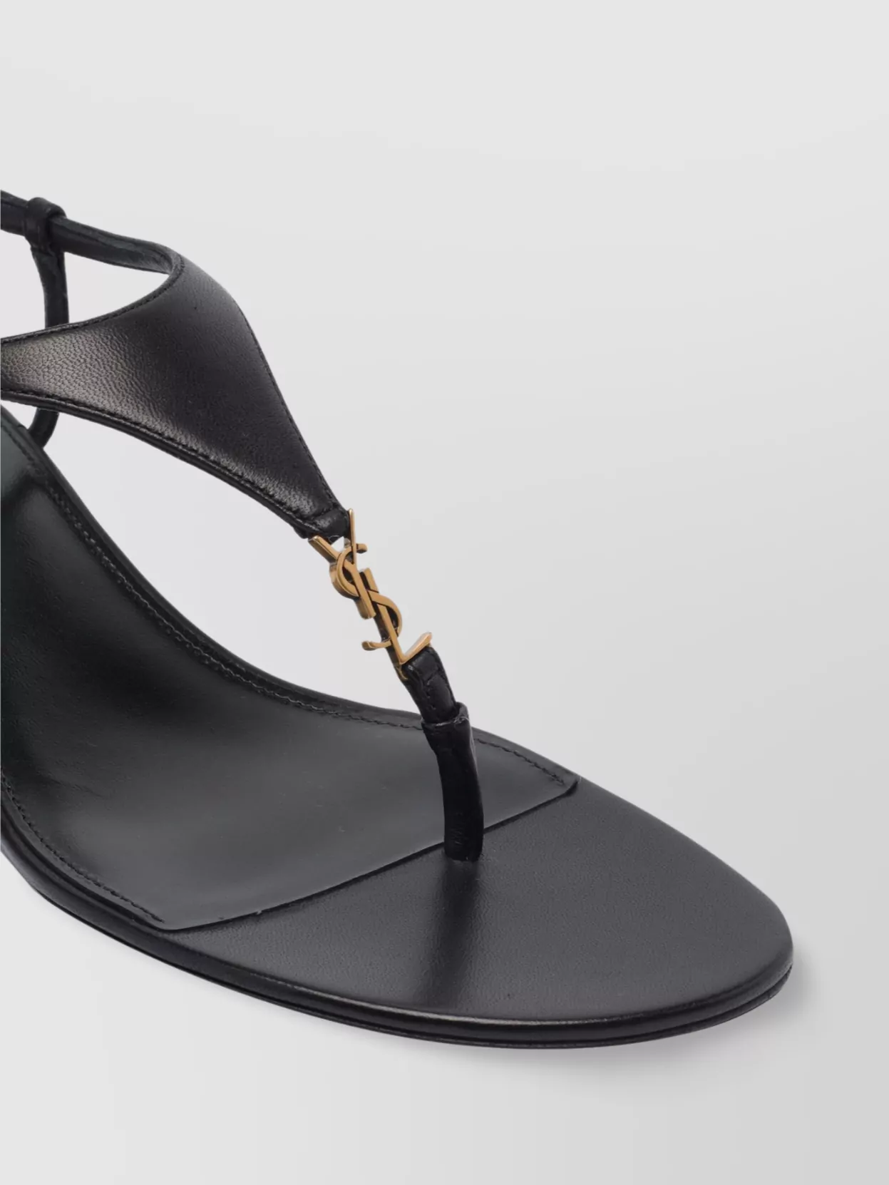 Shop Saint Laurent Wedge Sandals With Ankle Strap And T-strap Design
