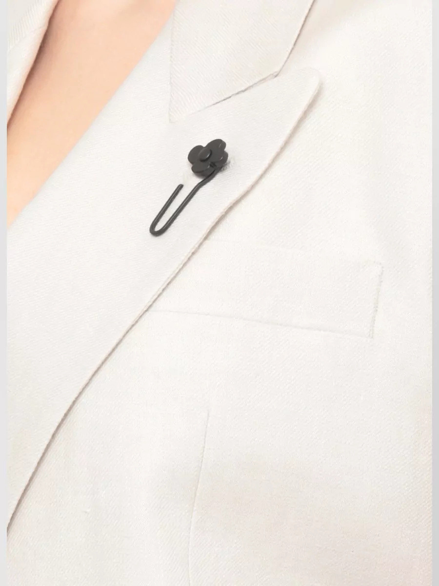 Lardini Linen Double-Breasted Blazer