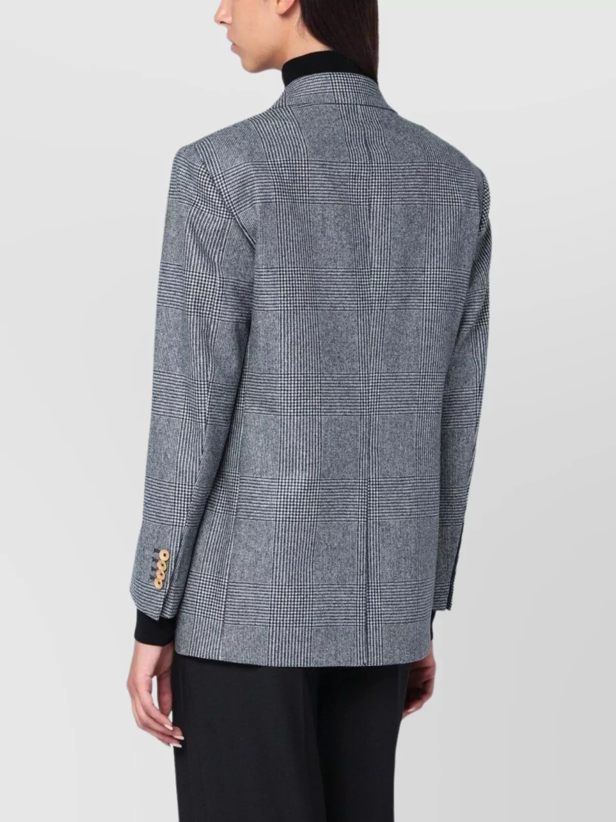 Tagliatore Loreley Double-breasted Wool Blazer With Peak Lapels In Gray
