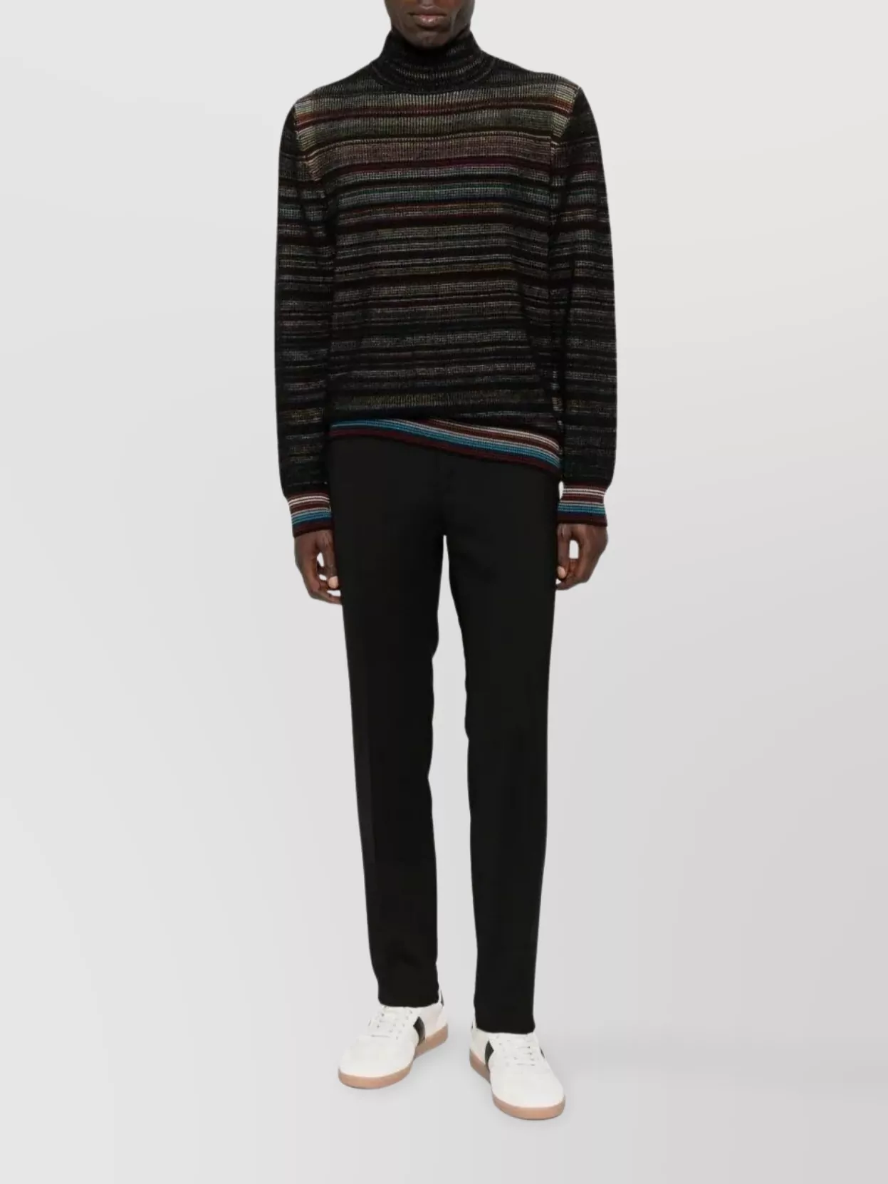 Paul Smith Mens Turtleneck Sweater Striped Design