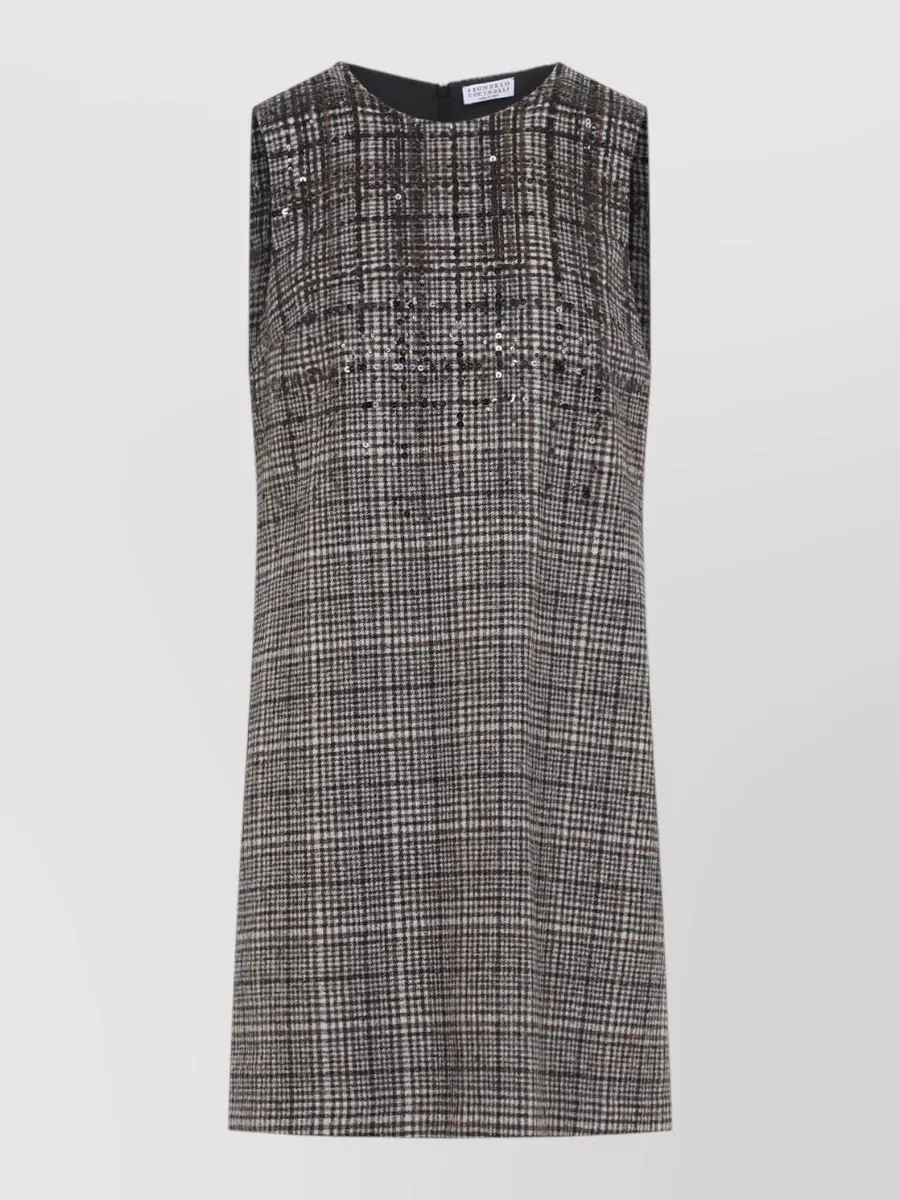 Brunello Cucinelli sleeveless sequin-embellished mini dress