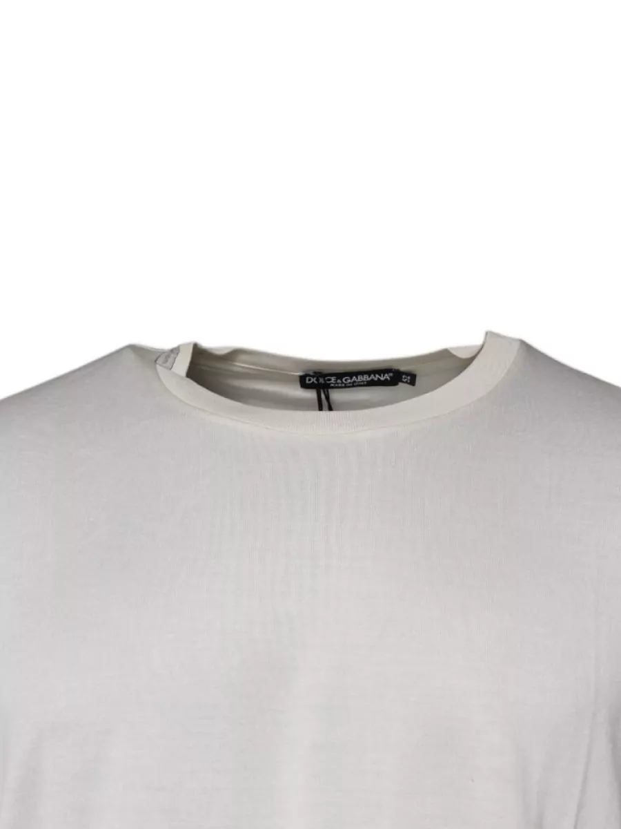 Dolce&Gabbana Silk Blend Crew Neck Short Sleeve T-Shirt
