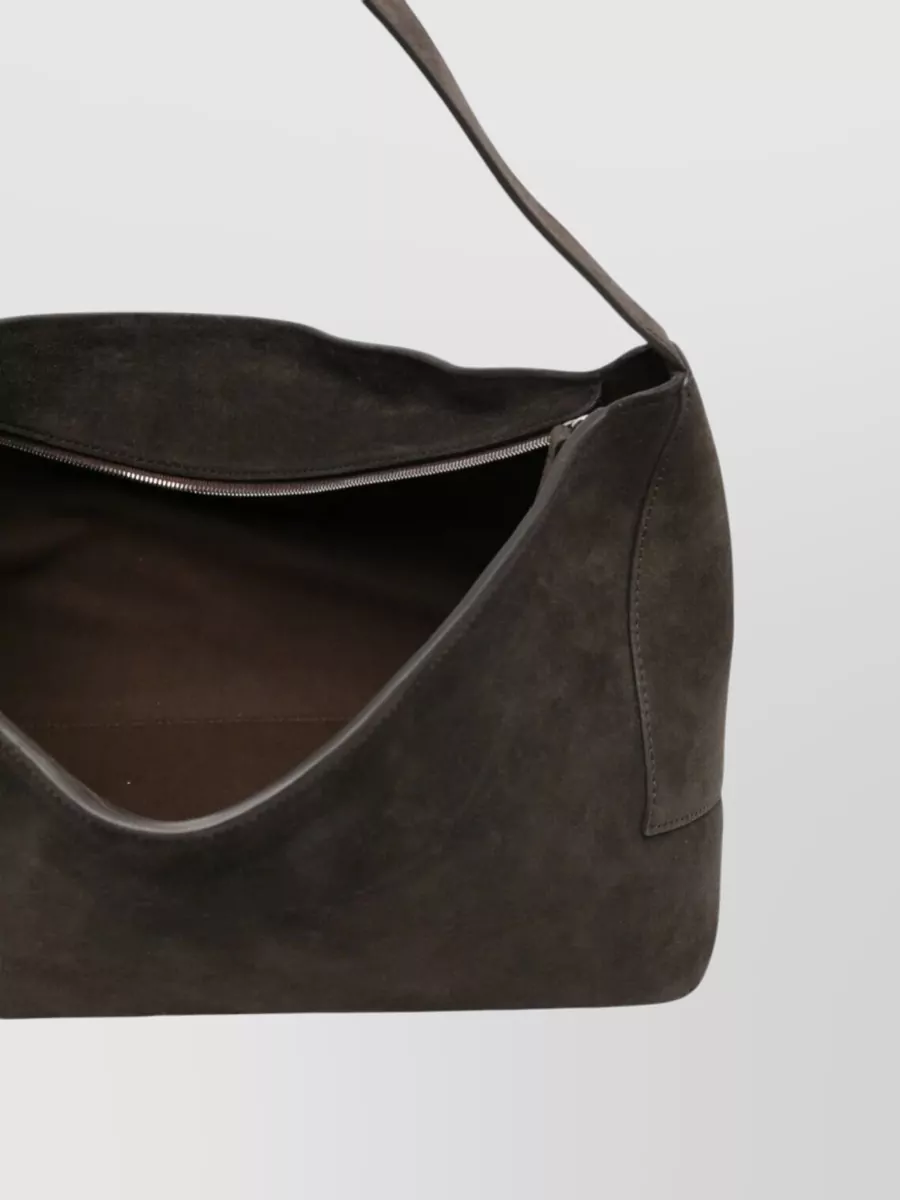 Studio Nicholson Leather Fold Detail Zip Shoulder Bag