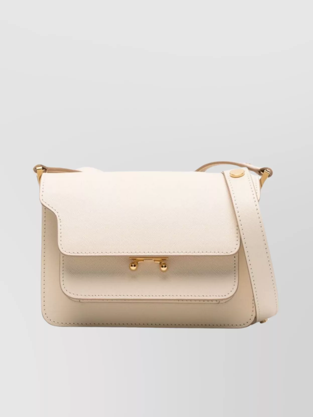 Shop Marni Versatile Compact Trunk Bag With Adjustable Strap In White