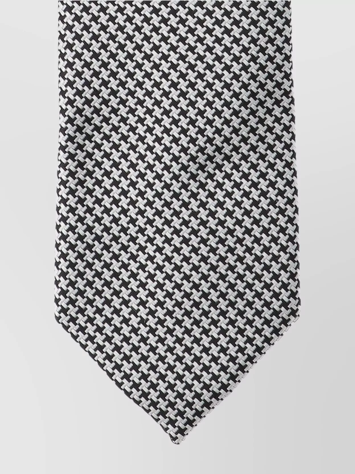 Tom Ford Houndstooth Pointed Tip Ties In Standard Width