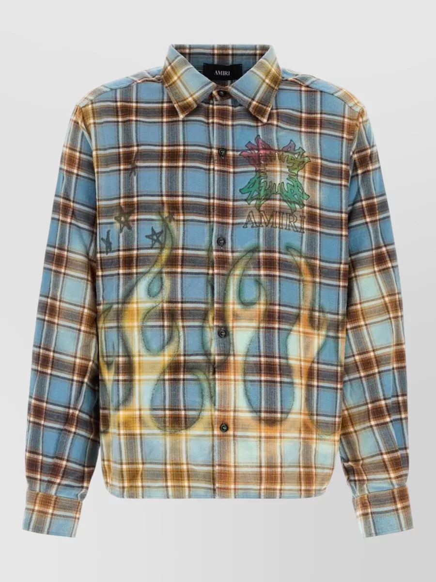 Amiri Checked Cotton Flannel Shirt