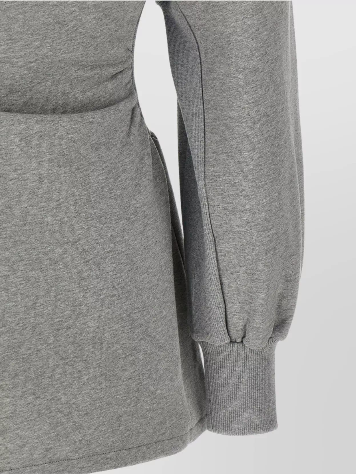 The Attico Side Cut-Out V-Neck Sweatshirt Dress