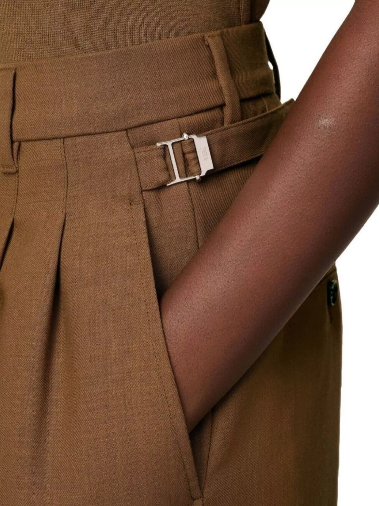 Ami Paris High-Rise Wool Twill Trousers