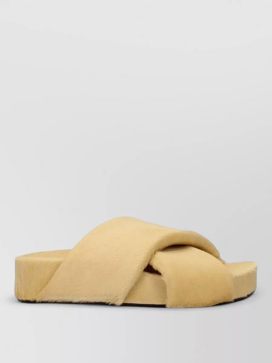 Jil Sander Calf Hair Sandals