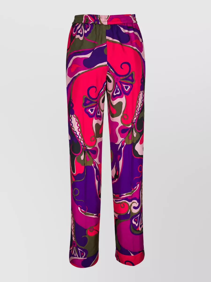 Pucci High Waist Lightweight Wide Leg Trousers