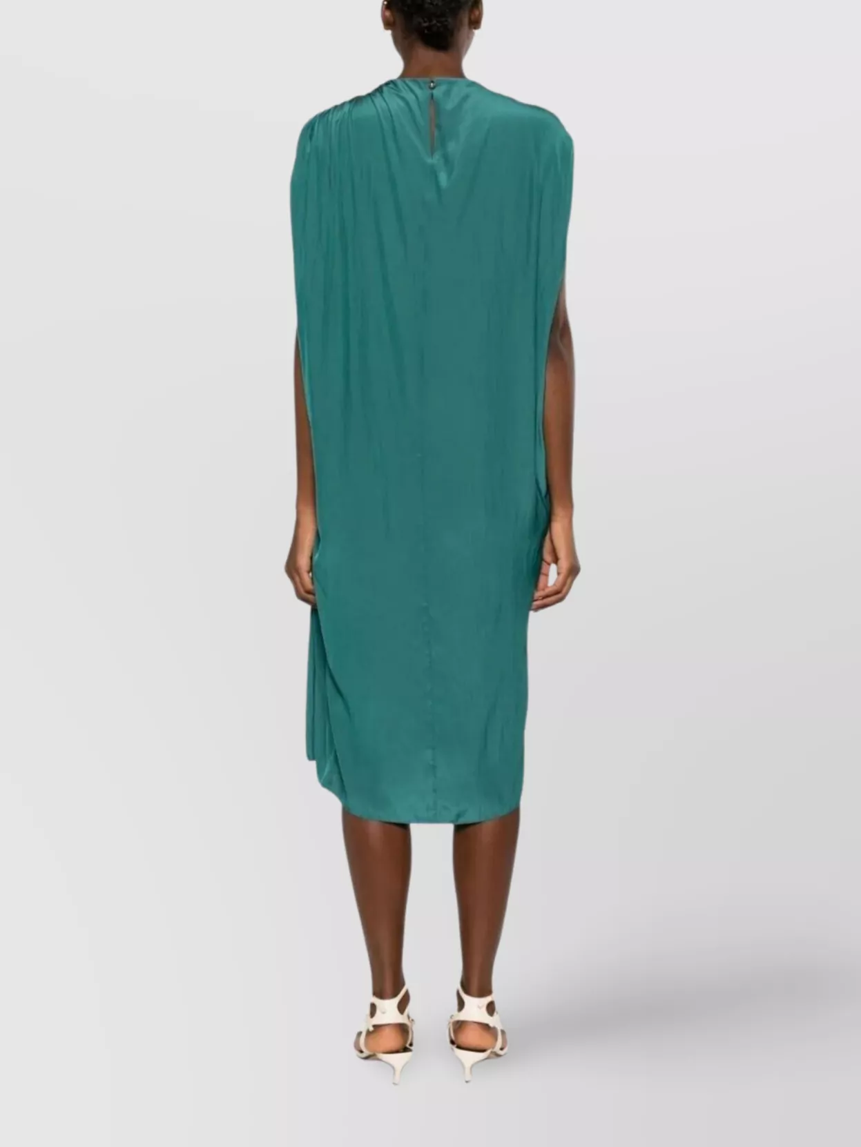 Lanvin Draped Knee Dress Sleeveless Midi