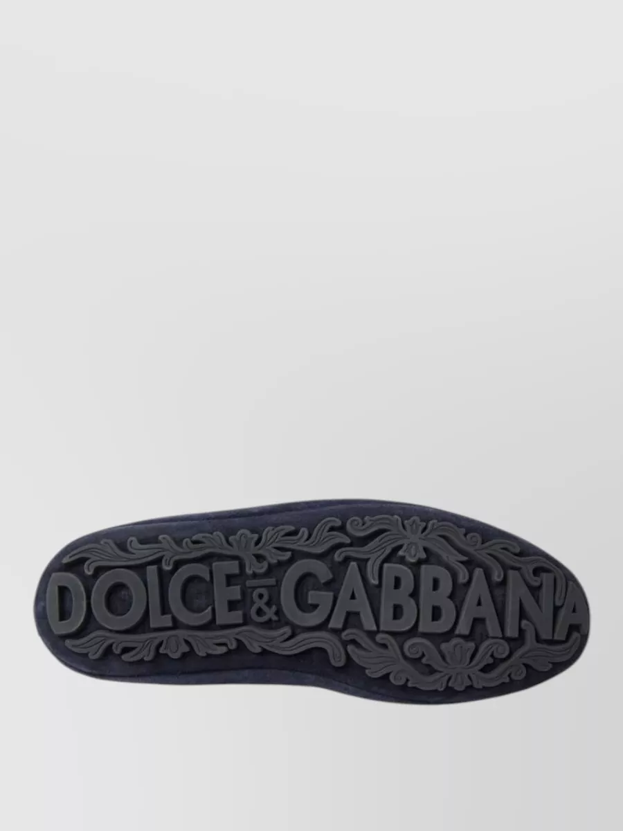 Dolce&Gabbana Leather Crystal Embellished Loafers
