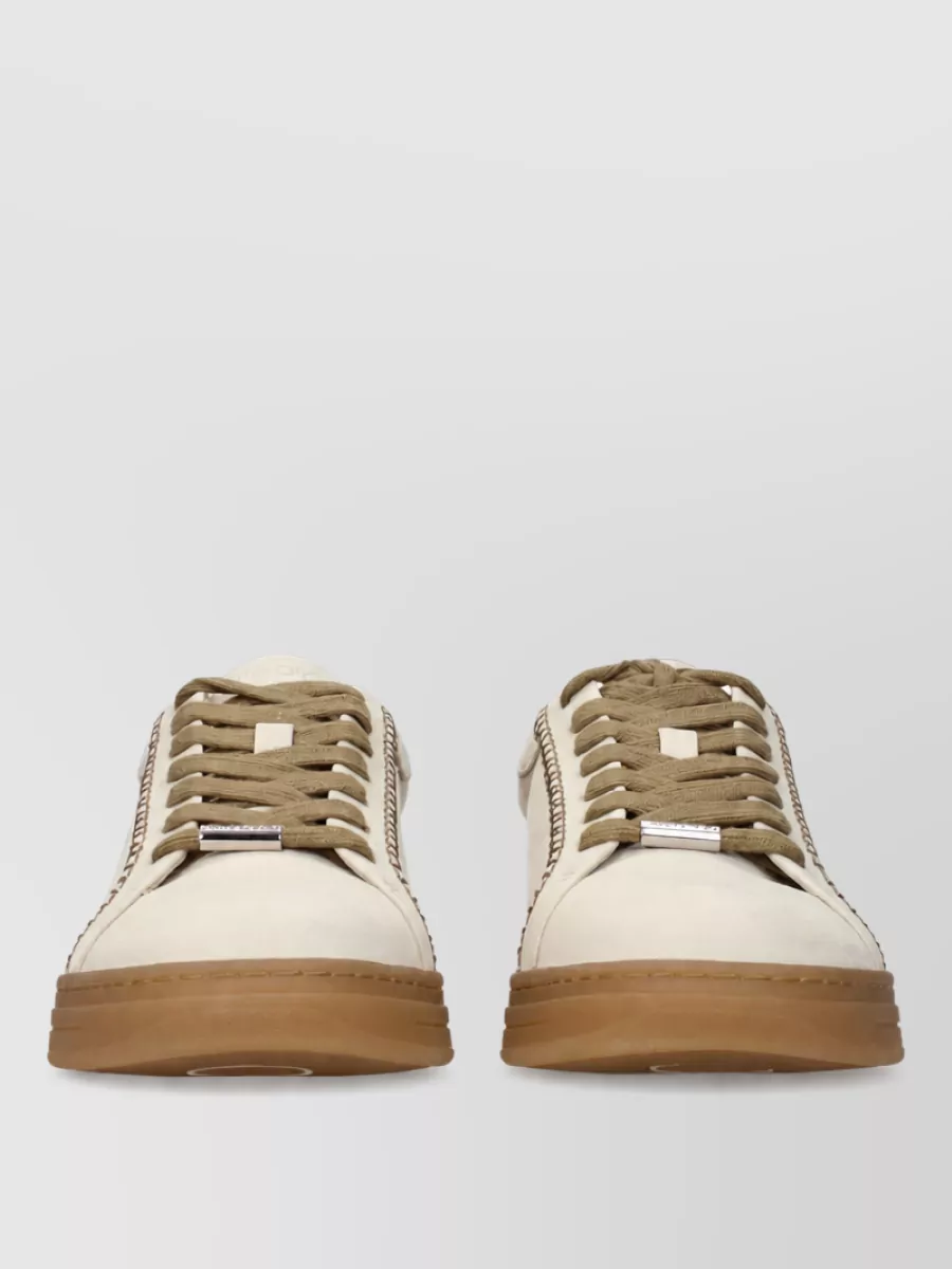 Jimmy Choo suede leather lace-up sneakers