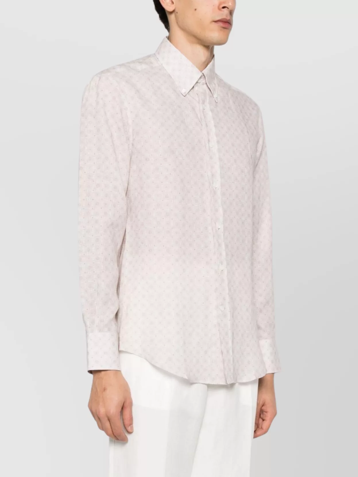 Brunello Cucinelli Linen Shirt Pattern All-Over