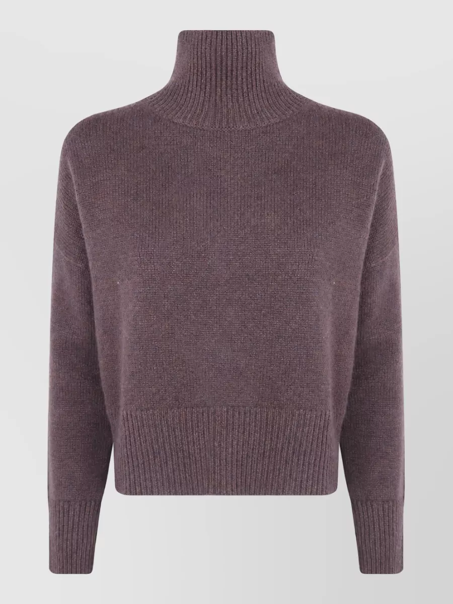 Kujten cashmere cropped turtleneck sweatshirt