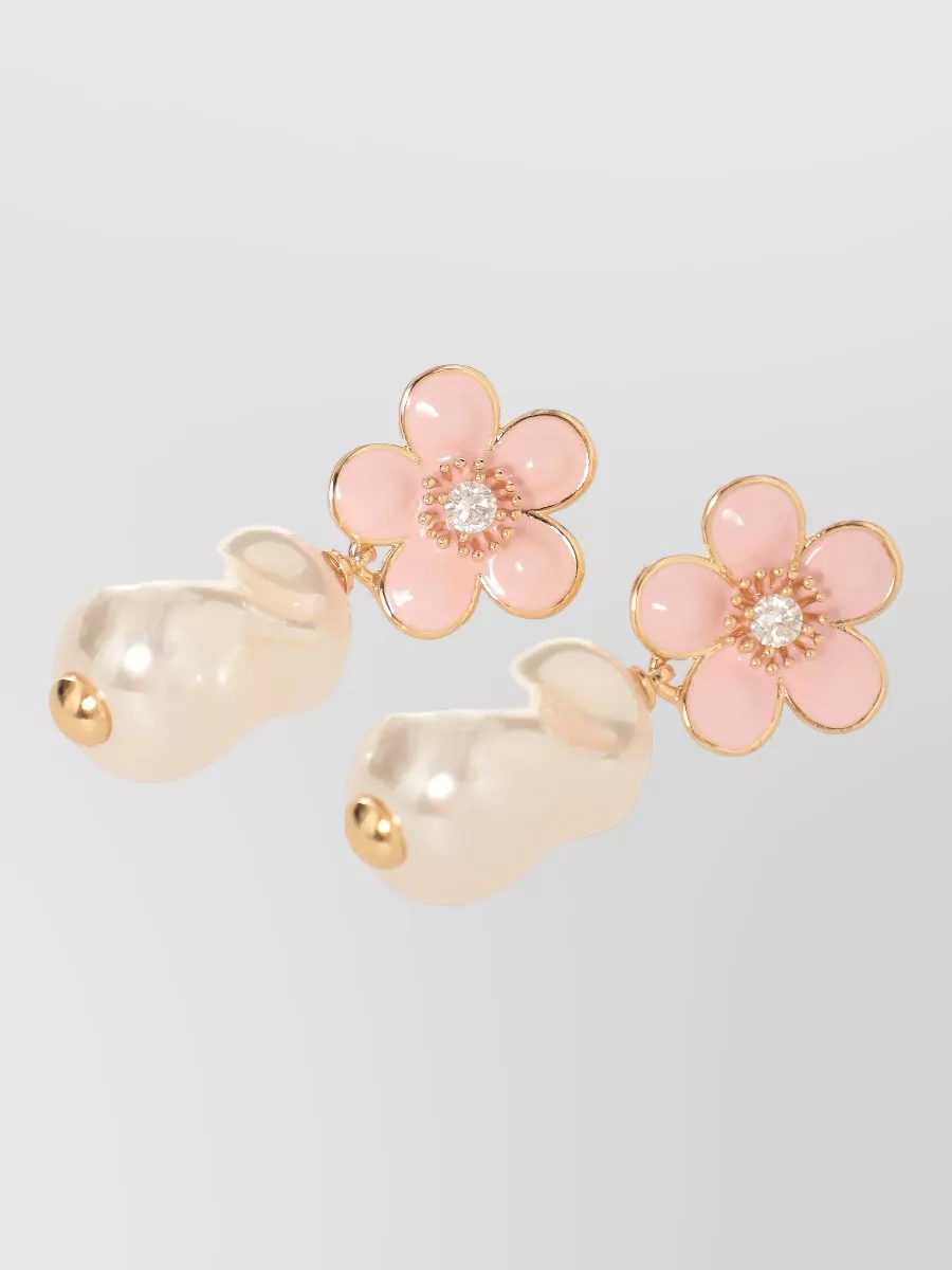 Self-Portrait Floral Drop Earrings
