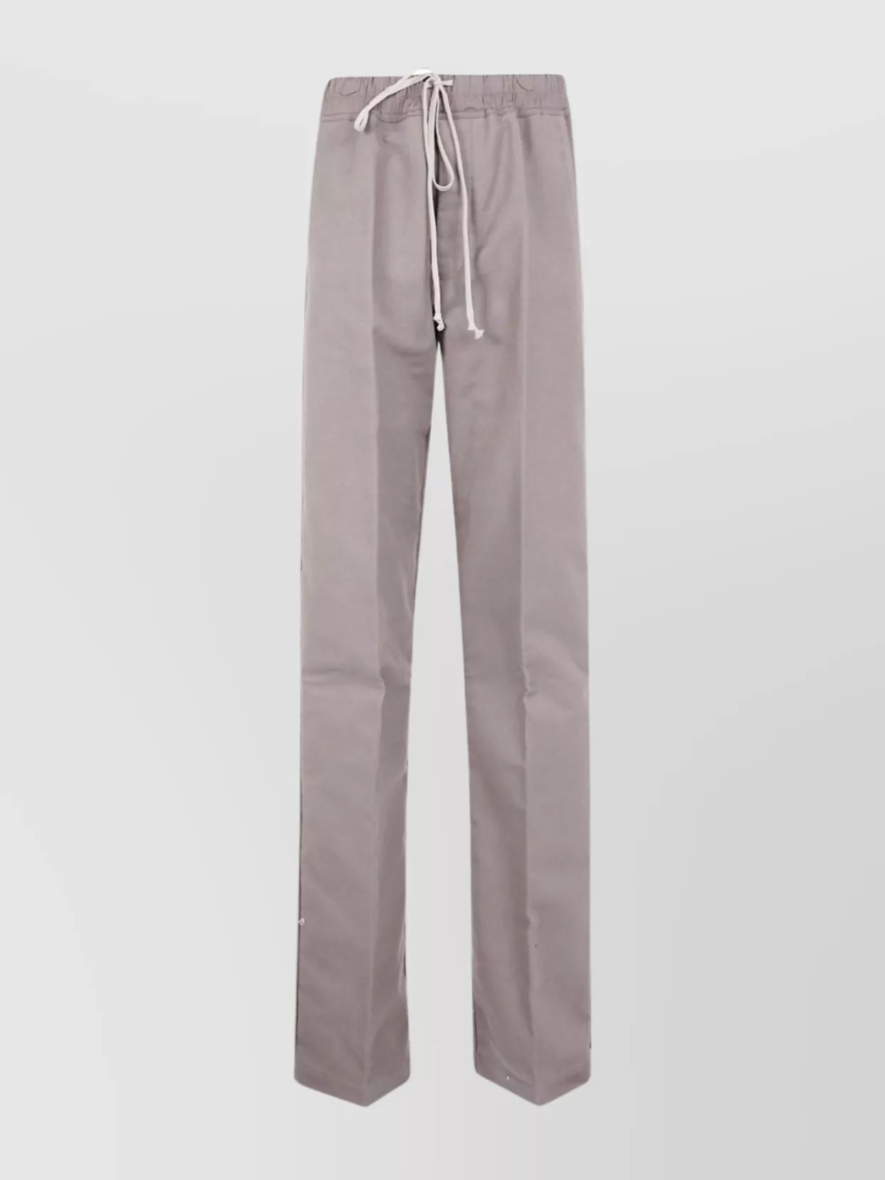 Rick Owens Drawstring Trousers With Wide Straight Leg In Gray