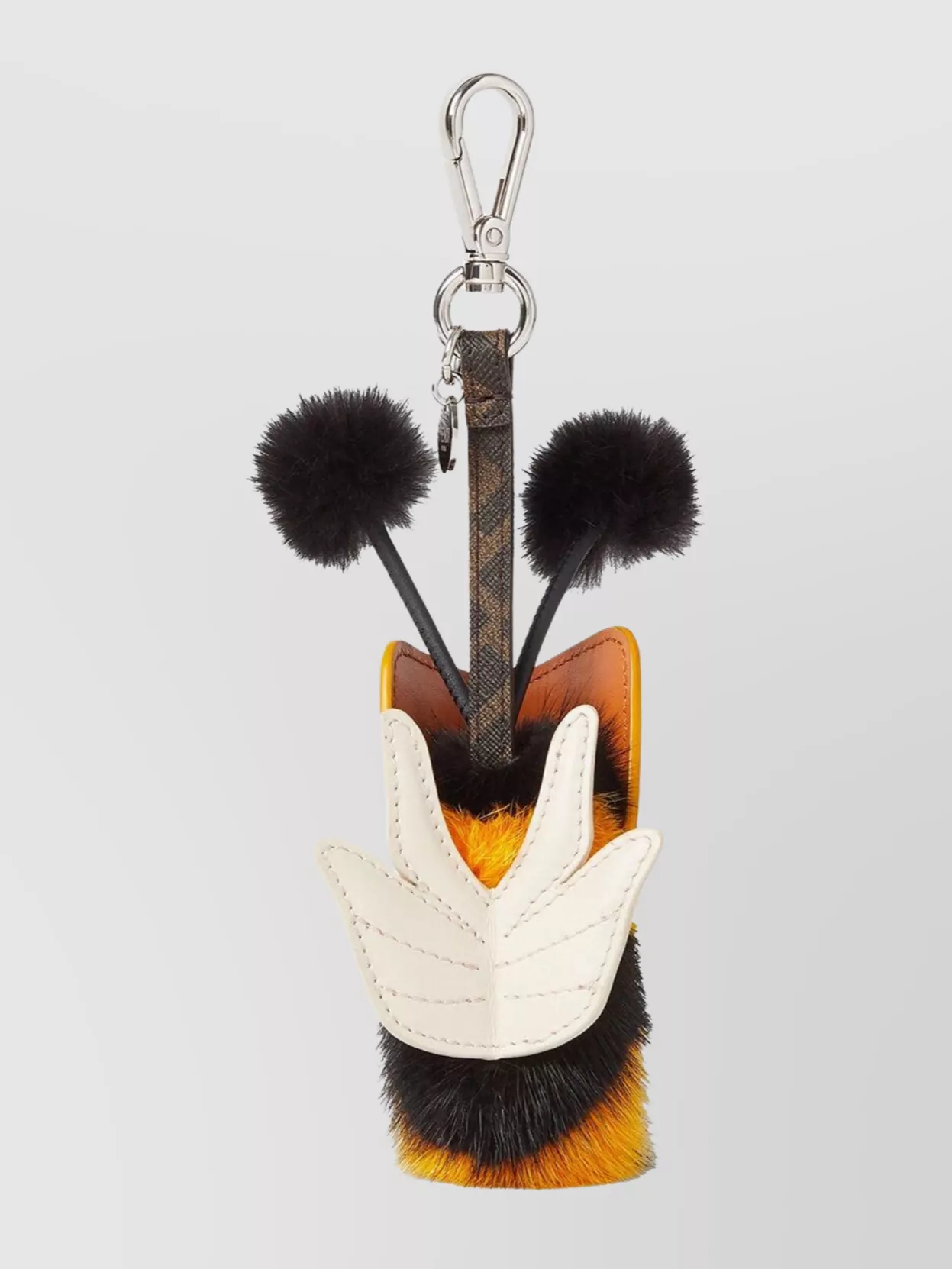 Fendi Keychain Charm Accessory Fur Detail